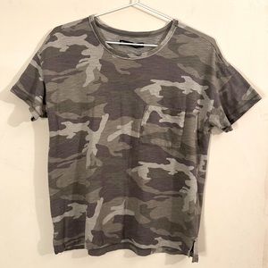 Abercrombie Cropped Camo Tee